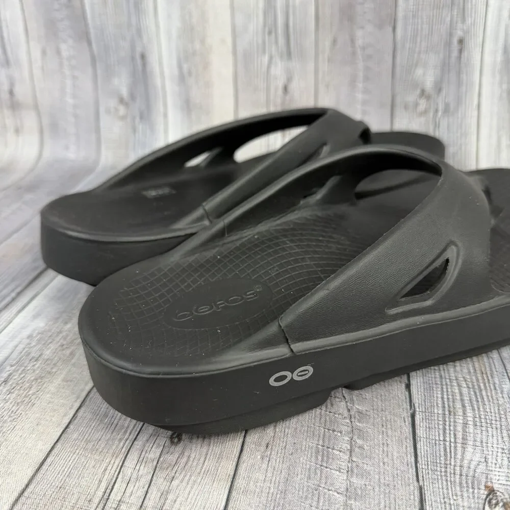 OOFOS OOriginal Flip Flop Men’s 8/ Women 10 Sandals Comfort Recovery Shoes Black